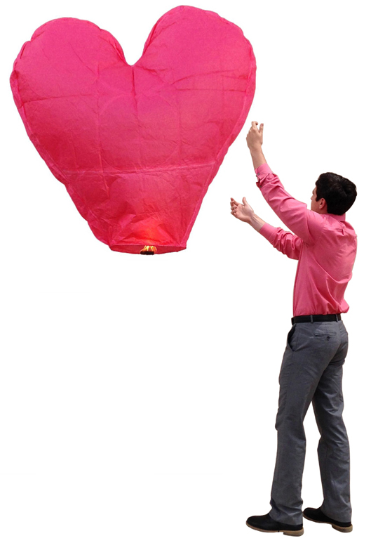 3 hartvormige jumbo wensballonnen supergroot