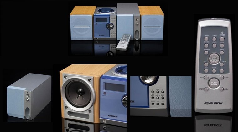 Stereotoren met subwoofer en twee luidsprekers Stereotoren met subwoofer en twee luidsprekers